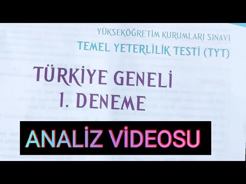 Karekök yayınları Türkiye geneli tyt 1. deneme Cevap anahtarı ve analiz videosu . kaç net gelecek ?