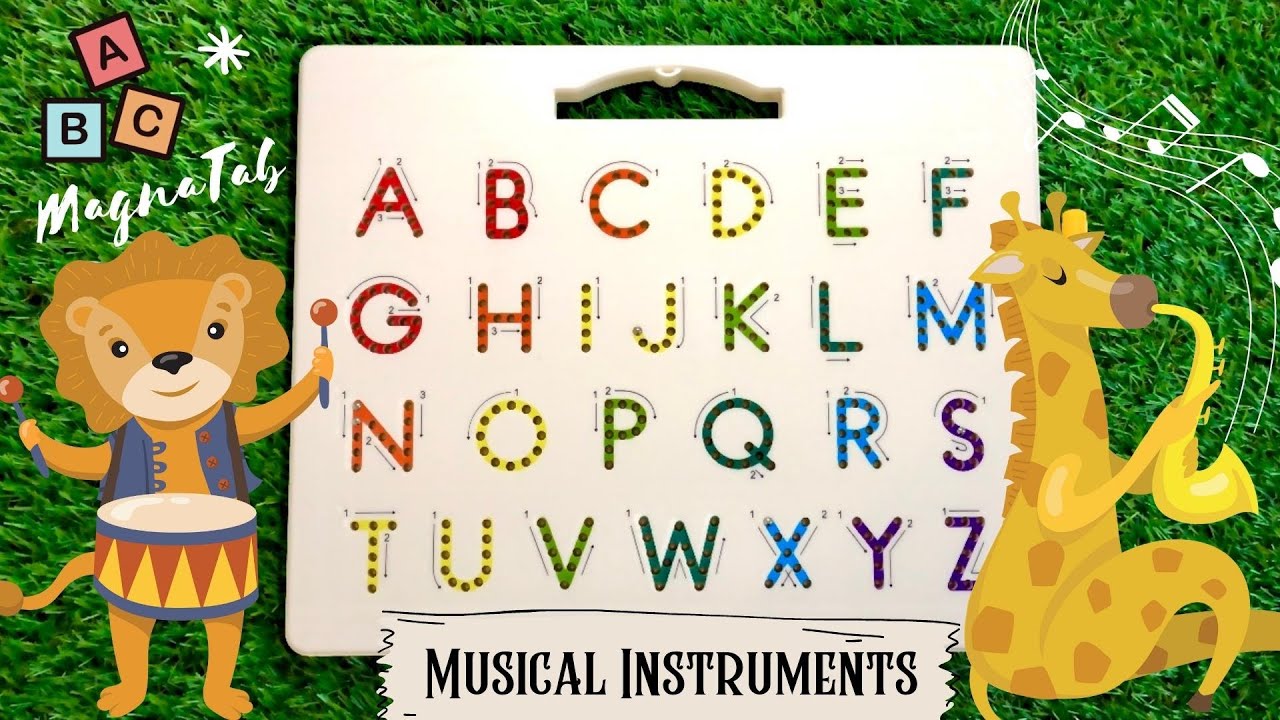 ABC Musical Instruments - Learn to write ABC´s with MAGNATAB ABC Musical Instruments - Learn to write ABC´s with MAGNATAB
