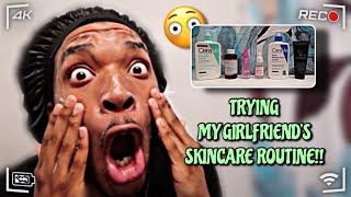 Trying My Girlfriend's Skincare Routine!! 🧼