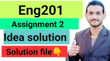 ENG201 Assignment 2 idea solution 2019