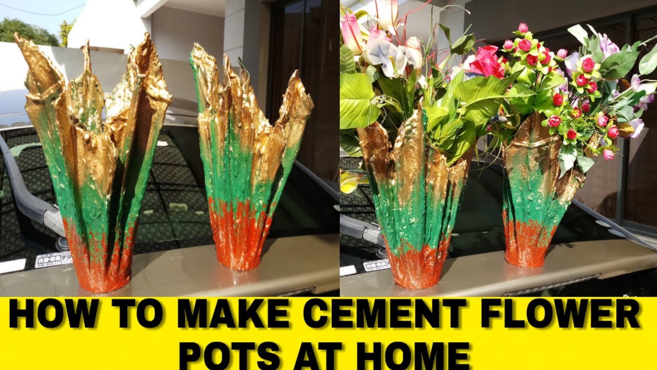 How To Make Cement Pots At Home/Amazing DIY Ideas With Cement/Cement