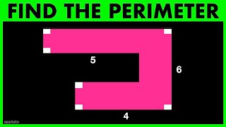 MATH TEST #3 - Find the Perimeter of the Shape (Geometry Math Problem)