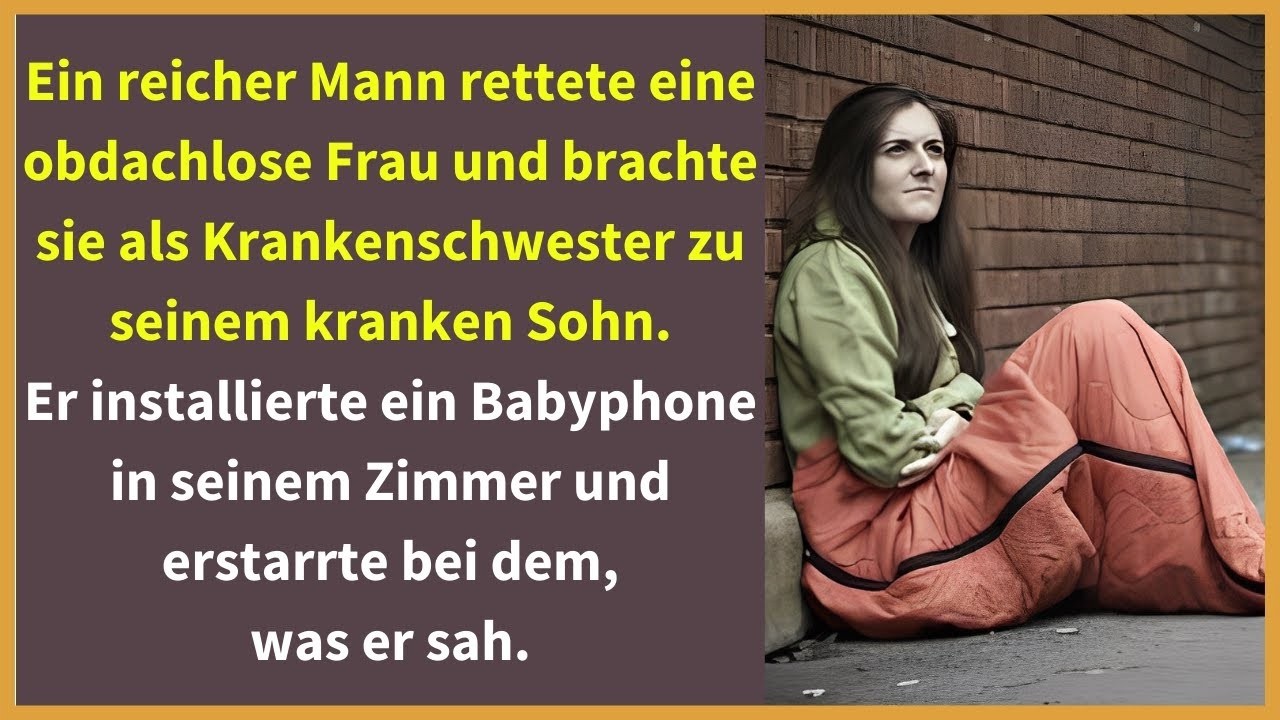 Ein reicher Mann rettete eine obdachlose Frau und brachte sie als Krankenschwester zu seinem...