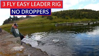 22. Trout Fly Fishing UK Tips (3 Fly Easy Leader Set Up) No Droppers