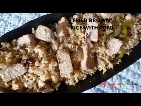 Fried rice with tofu   Tofu fried rice indian style   Vegan brown rice recipes  Healthically Kitchen