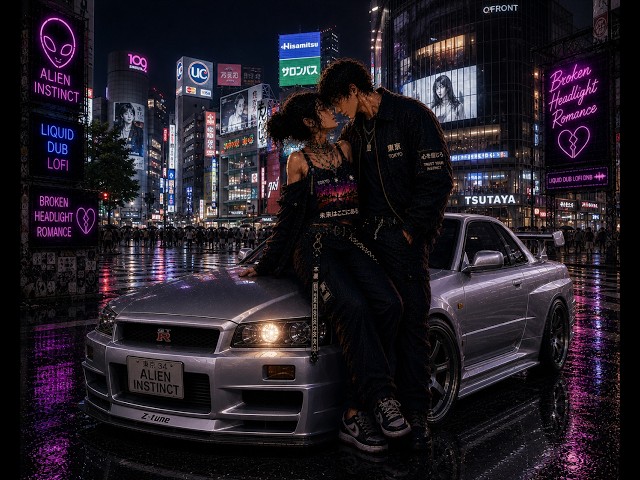 Broken Headlight Romance [Slow Liquid Dub Neurofunk DnB] [Drift phonk] 3am neon night drive music