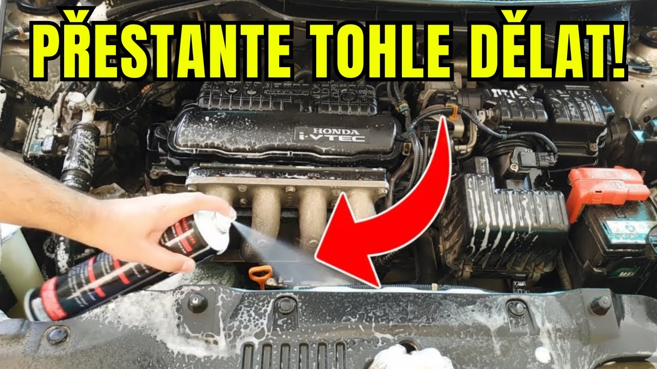 TOHLE Nikdy Nedělejte Při Čištění Motorového Prostoru (Použijte TENTO Trik)