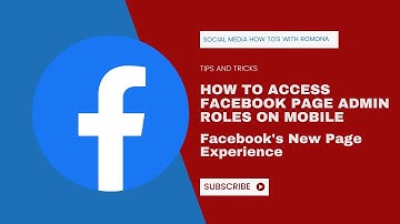 How to Access Facebook Page Roles on Mobile | Remove Admin Facebook