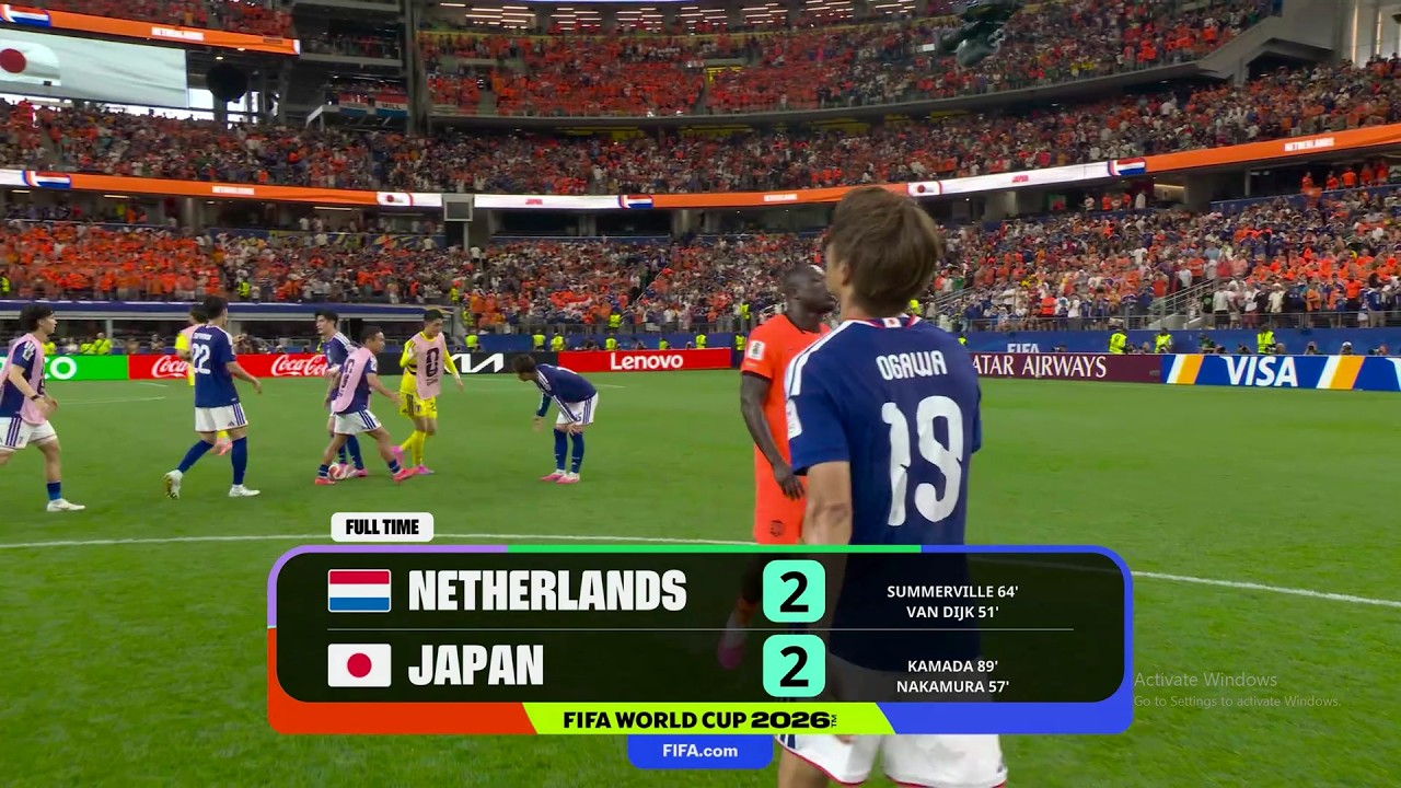 Netherlands vs Japan 2-2 HIGHLIGHTS, 【劇的ドロー】オランダ vs