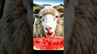 Watch This Sheep Devour A Watermelon