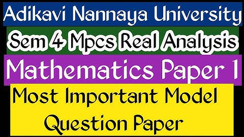 AKNU sem 4 Mathematics Important Model Question Paper | AKNU sem 4 Maths Paper 1 Important Questions