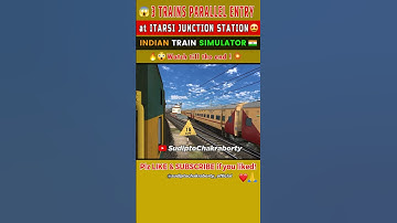 Incredible Indian Railways!! 😎 3 Trains Parallel Entry at Itarsi Jn🔥😱 #shorts #train #trainsimulator