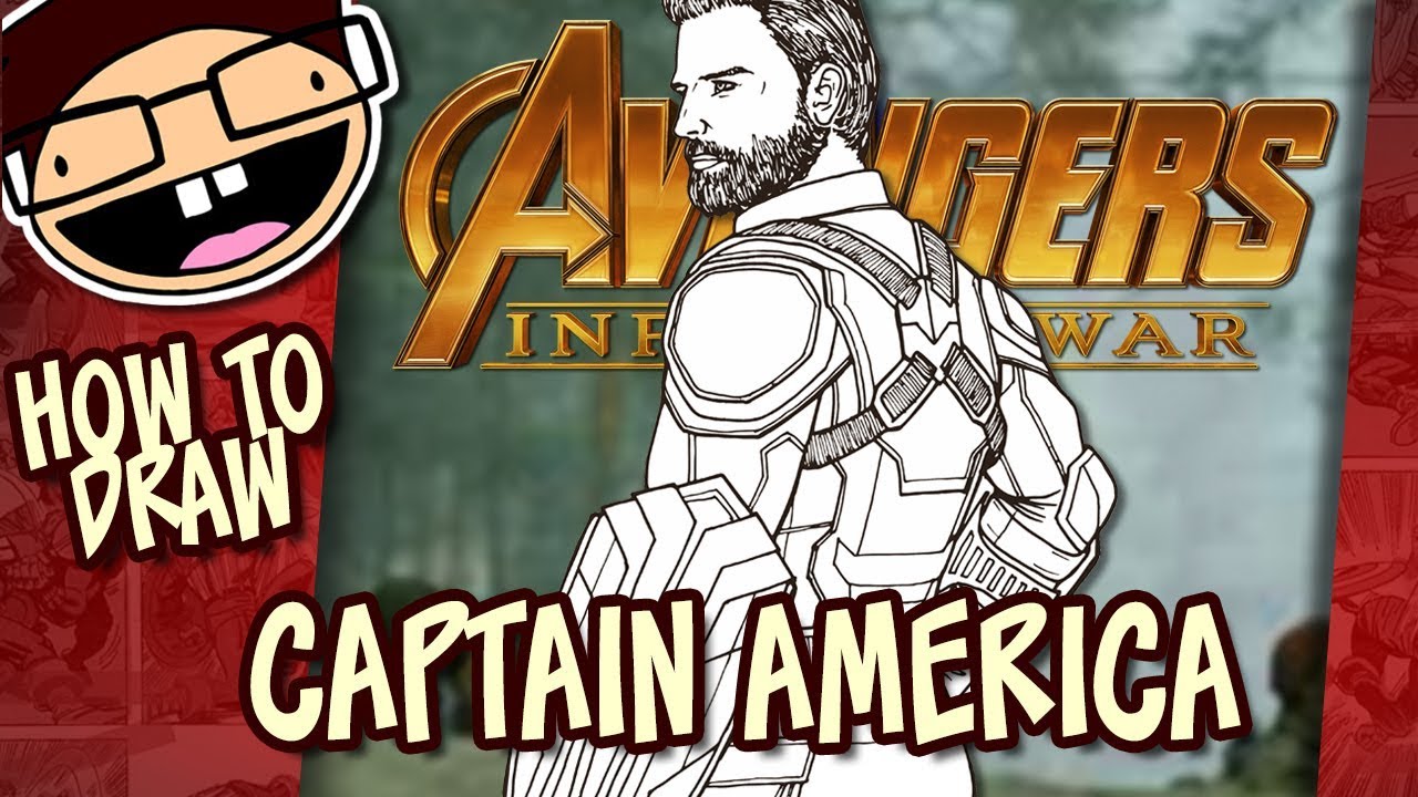 How to Draw CAPTAIN AMERICA (Avengers Infinity War