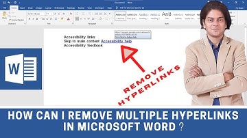 How can I remove multiple hyperlinks in Word?