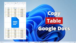 How to Copy a Table in Google Docs