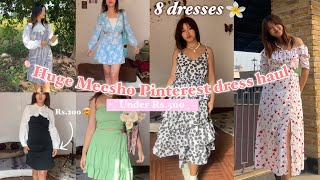 HUGE Meesho Pinterest Dress haul under Rs. 500 ☁| Try on haul.