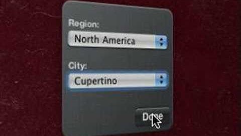 Mac OS X World Clock Widget Details