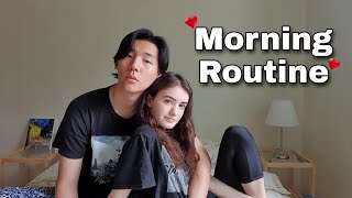 OUR MORNING ROUTINE AS A COUPLE 2020 (International couple)