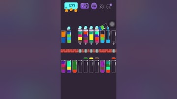 Cups - water sort puzzle | level 377 | ⭐️⭐️⭐️