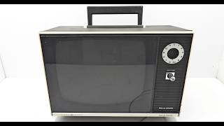 GE 12T10 Black and White Portable CRT TV Converted to Computer Monitor