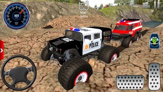 Juego de Carros  Monster Truck de Policía, Camión de Bomberos #1 Offroad Outlaws Android Gameplay