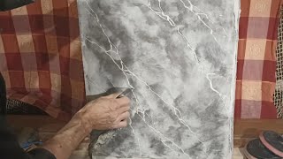 видео: Микроцемент с прожилками. Эксперимент. картинка: Микроцемент с прожилками. Эксперимент.
