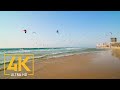 4K Virtual Walking Tour along the City Beach of Bat Yam - Trip to Israel