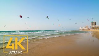 4K Virtual Walking Tour along the City Beach of Bat Yam - Trip to Israel