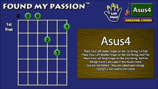 awesome sounding guitar chord: asus4