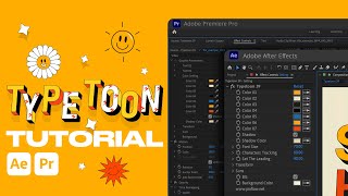 Bold and colorful cartoonish text animation Tutorial in Premiere pro and Ae I Typetoon by PIXFLOW