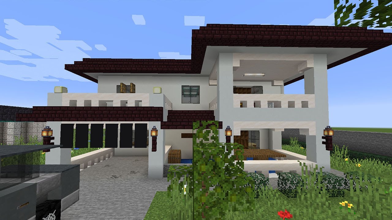 เกมสร้างบ้านเอง  New 2022  ถ้าบ้านที่ผมอยู่ในชีวิตจริงไปอยู่ในเกม Minecraft