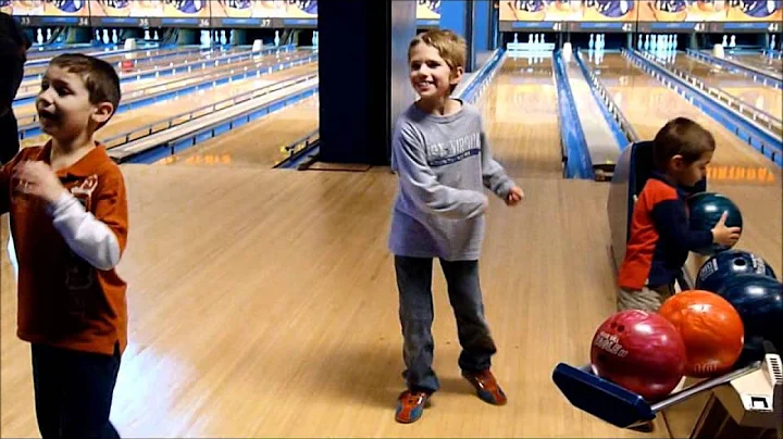 Kade dancing at the bowling alley
