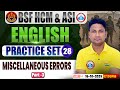 BSF HCM English Class | BSF English Practice Set #28 | Miscellaneous Errors | BSF ASI English