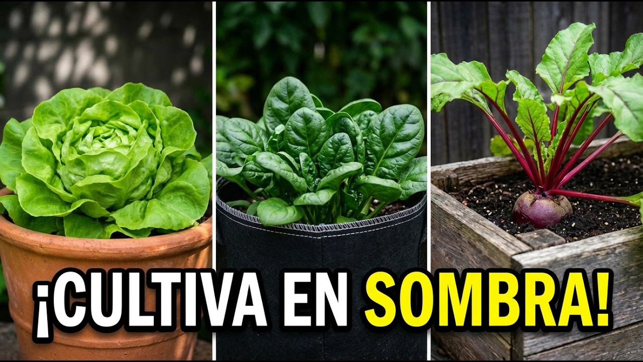 12 Vegetales que Crecen en SOMBRA Total (Perfectos para Espacios Pequeños)