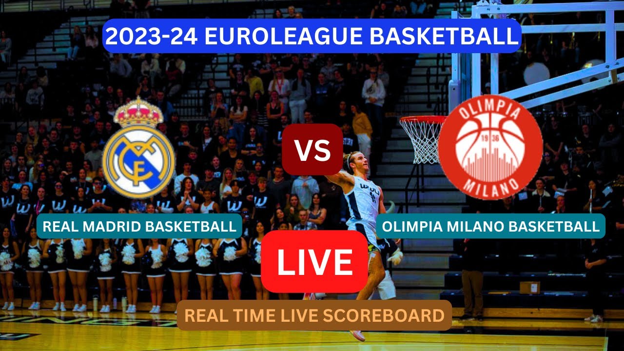 Real Madrid Vs Olimpia Milano LIVE Score UPDATE Today 2023-24 EuroLeague Basketball Game Oct 19 2023