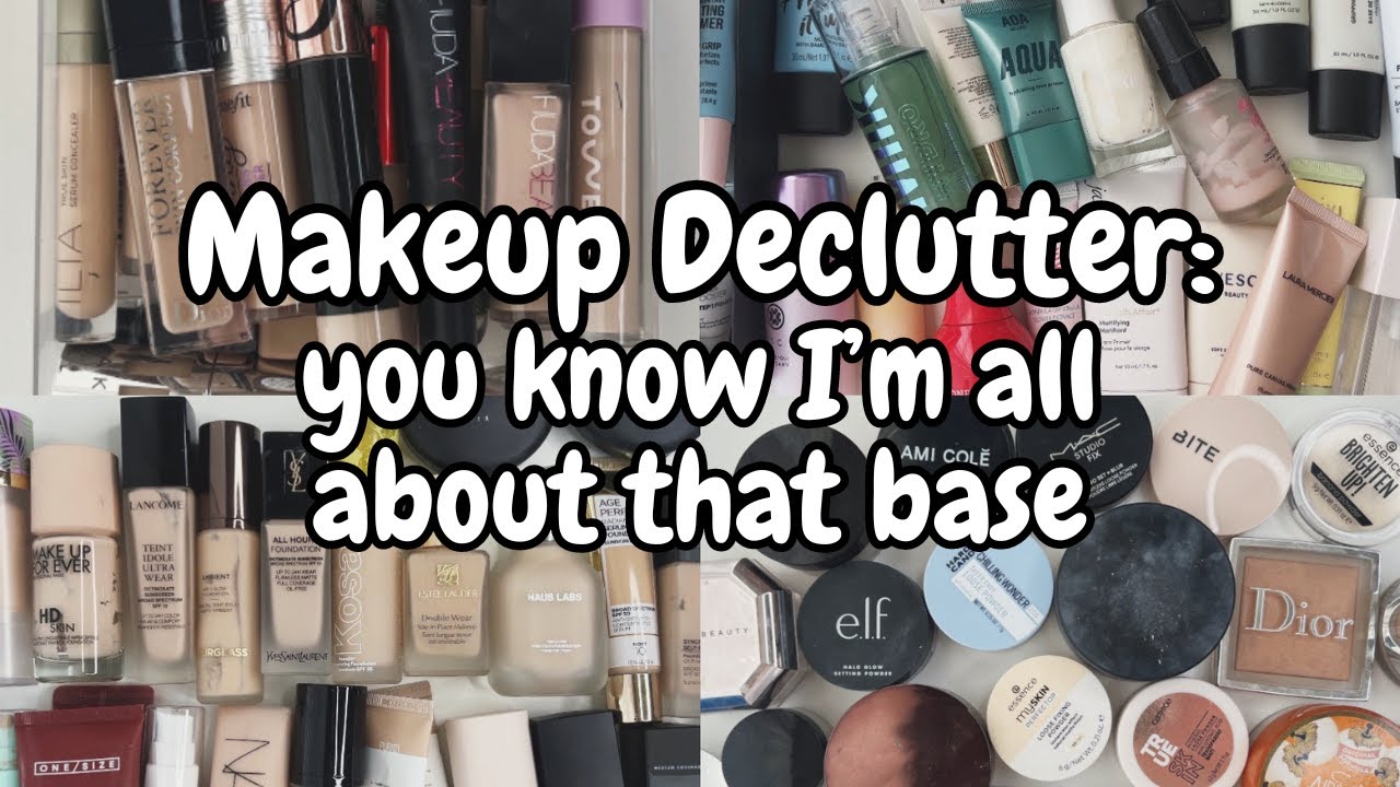 Makeup DECLUTTER | Primers, Foundations, Concealers & Setting Powders ...