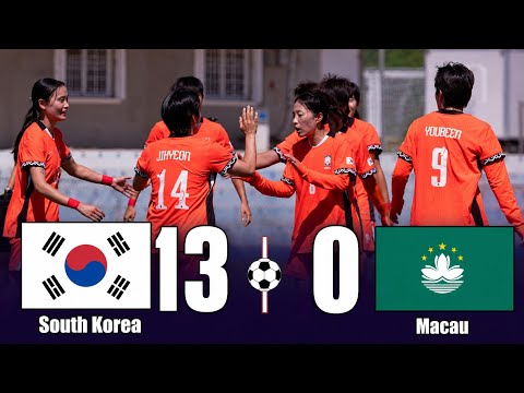 대한민국 🇰🇷 13 vs 0 🇲🇴 마카오 완벽한 승리를 거두며 결승에 진출하는 여자축구국가대표팀!! 