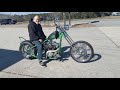 You got to watch this!  A EFM clutchless suicide shift shovelhead!   It is so fun.