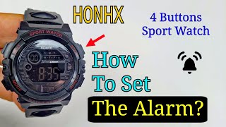 Honhx 4 Кнопки Цифровые Спортивные Часы | Как установить будильник? ⏰️