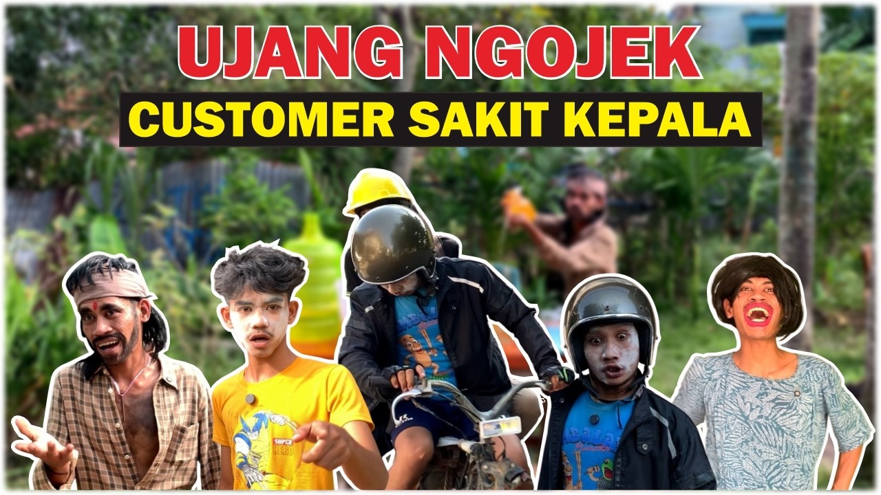 UJANG JADI OJEK ONLINE, BIKIN PENUMPANG EMOSI !!