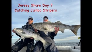 Jersey Shore Day 2   Catching Jumbo Striped Bass