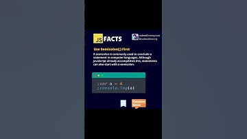 Use Semicolon (;) first 😭 🔥#javascript #js #shortsfeed #shorts #shortsviral
