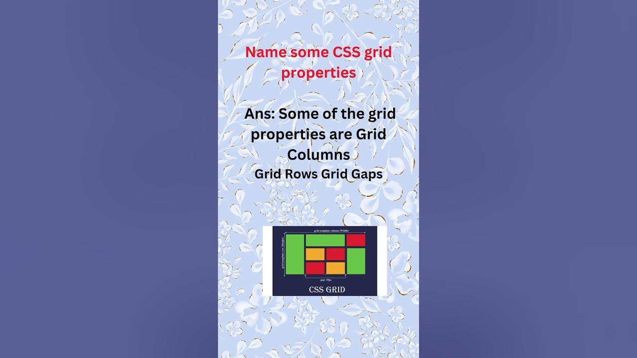 CSS grid properties - YouTube