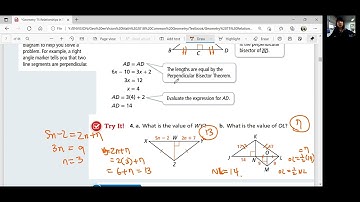 EnVision Geometry 5-1: Perpendicular and Angle Bisectors (Part II)