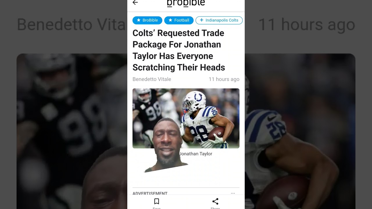 **NFL BREAKING NEWS ** COLTS REQUEST TRADE PACKAGE FOR STAR RB 