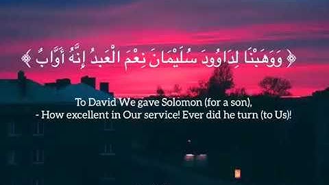 القارئ أسلام صبحي..ووهبنا لداوود سليمان((ماتيسر من سورة ص)