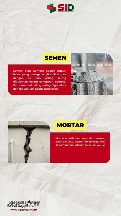 perbedaan semen dan mortar #buildingmaterials #akhlak #sig