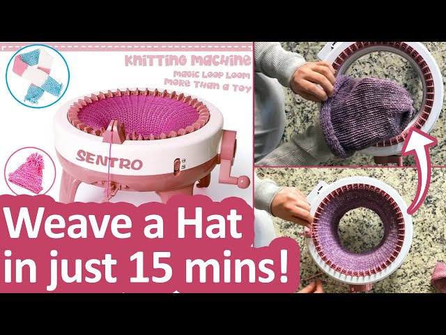 Review & How to Use SENTRO Knitting Machine - 22, 32, 40, 48 needles  knitting Loom Machine 