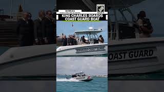 King Charles boards coast guard boat during Bermuda visit highlighting maritime operations