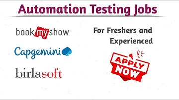Automation Testing Job openings for Freshers and Experienced | Selenium Java | Python Selenium